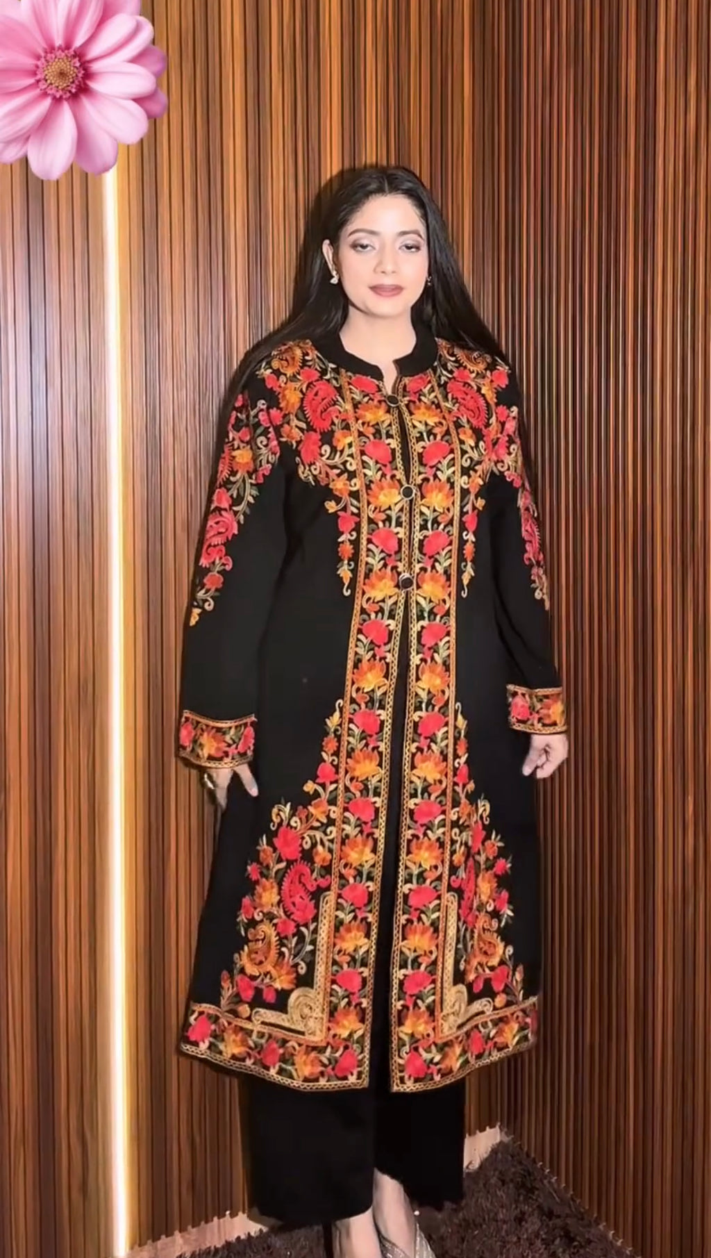 3Pcs Long Embroidery Dress