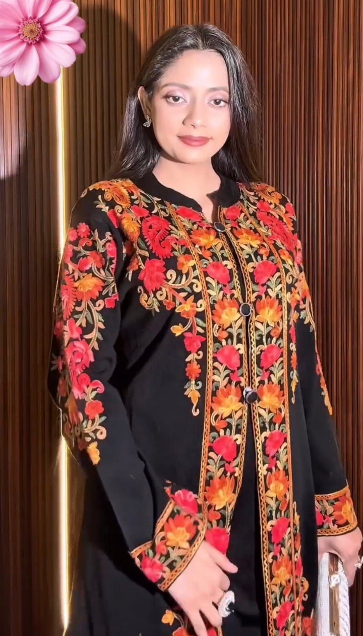 3Pcs Long Embroidery Dress
