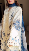 White with Blue Lac Suit