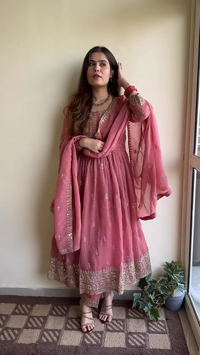 Anarkali Mirror Frock