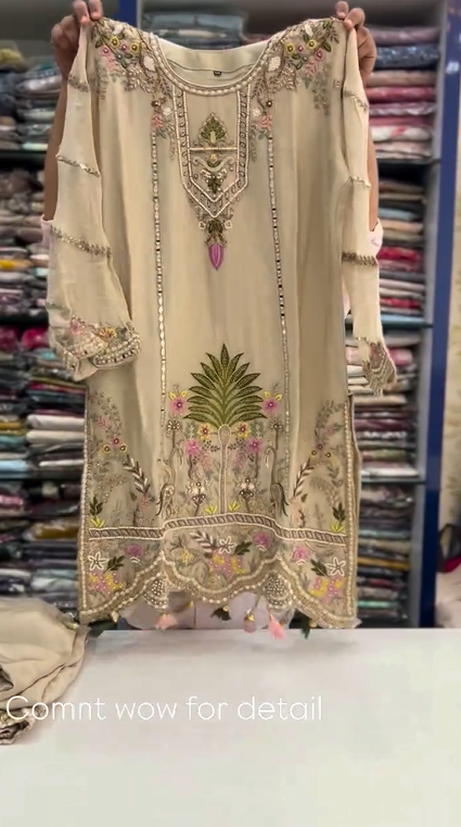 Perfect Embroidery Work Suit