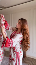 Red and White 3Pcs Suit
