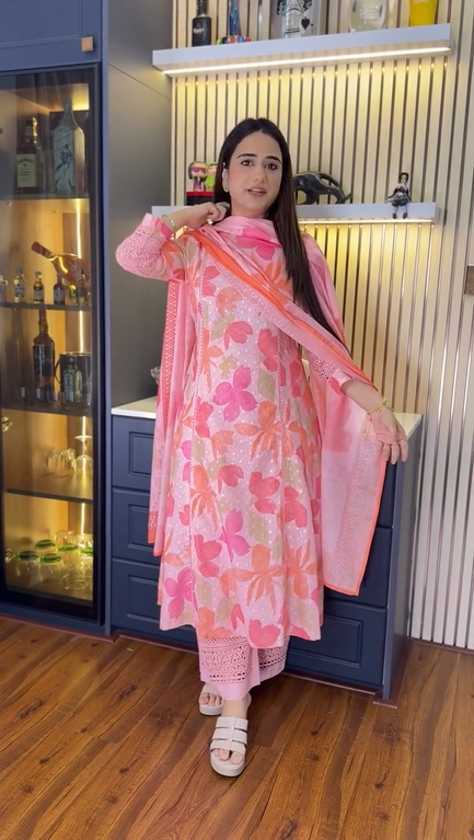 Baby Pink Lawn Frock