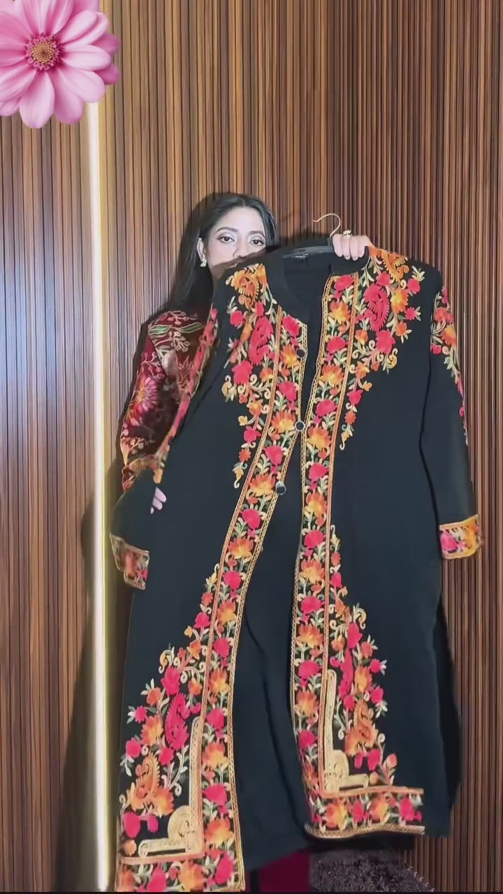 3Pcs Long Embroidery Dress