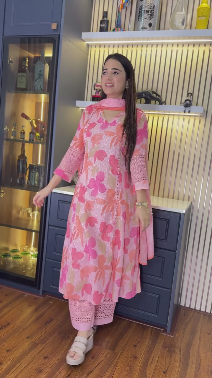 Baby Pink Lawn Frock