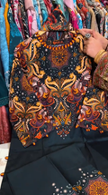 Black 3Pcs Embroidery Suit