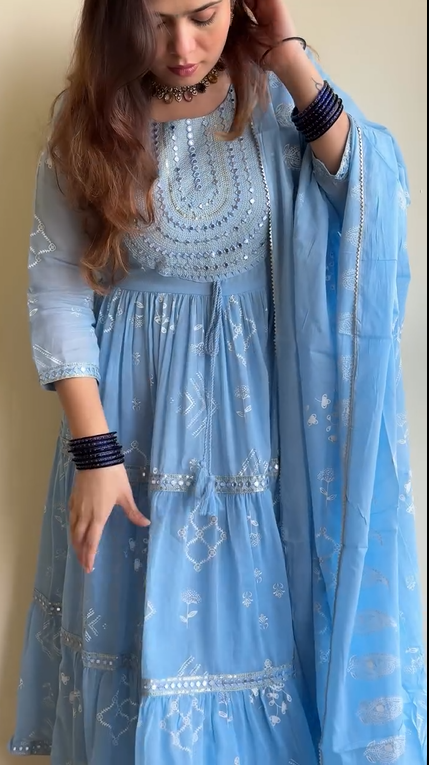 Anarkali Mirror Frock