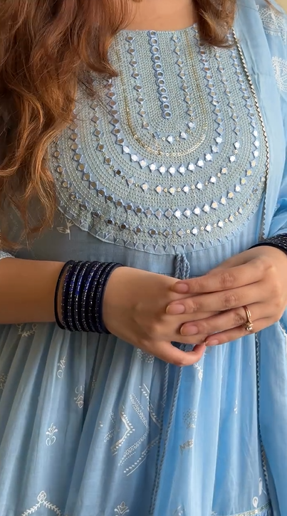 Anarkali Mirror Frock