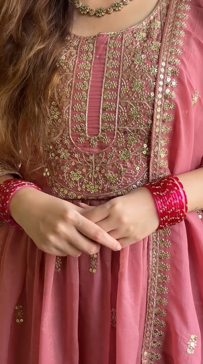 Anarkali Mirror Frock