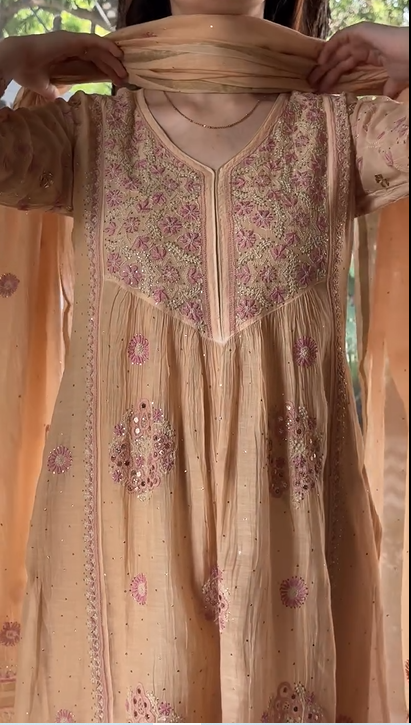 Chikankari 3Pcs Dress